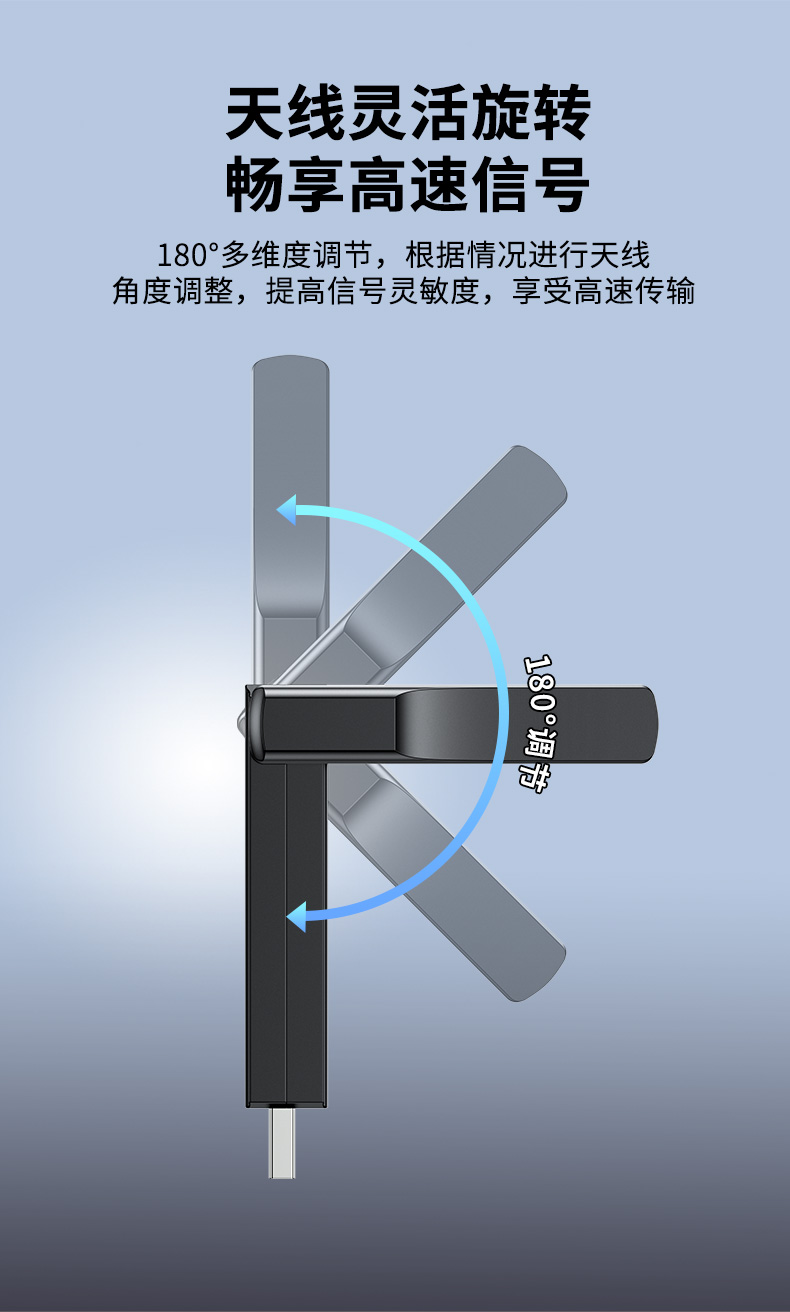【N542】晶华USB无线网卡（1300M双天线）2.4G+5G