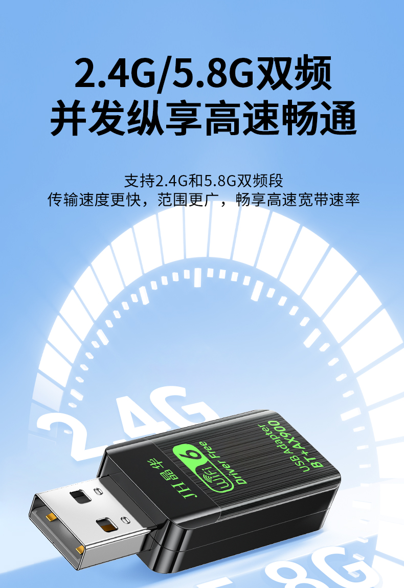 【N551】晶华900M无线网卡WIFI6+蓝牙5.4（MINI）