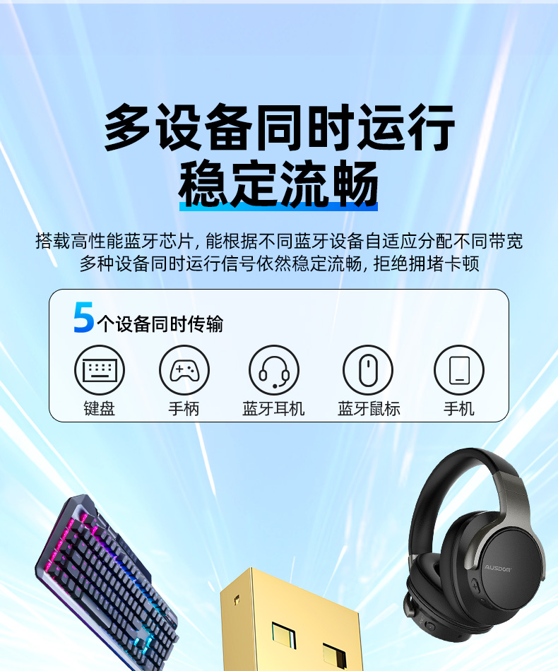 【B121A】优越者USB蓝牙适配器（蓝牙5.4）