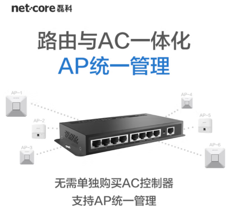 磊科NBR-1009GPE-9口AC千兆路由器