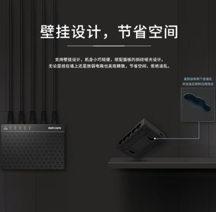 磊科NS105A-5口百兆（塑壳）
