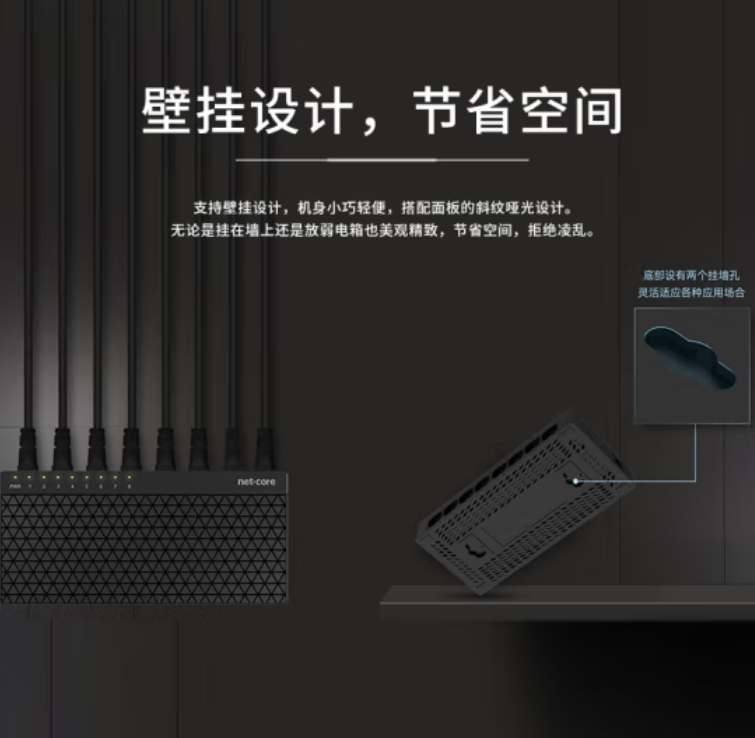 磊科NS108A-8口百兆（塑壳）