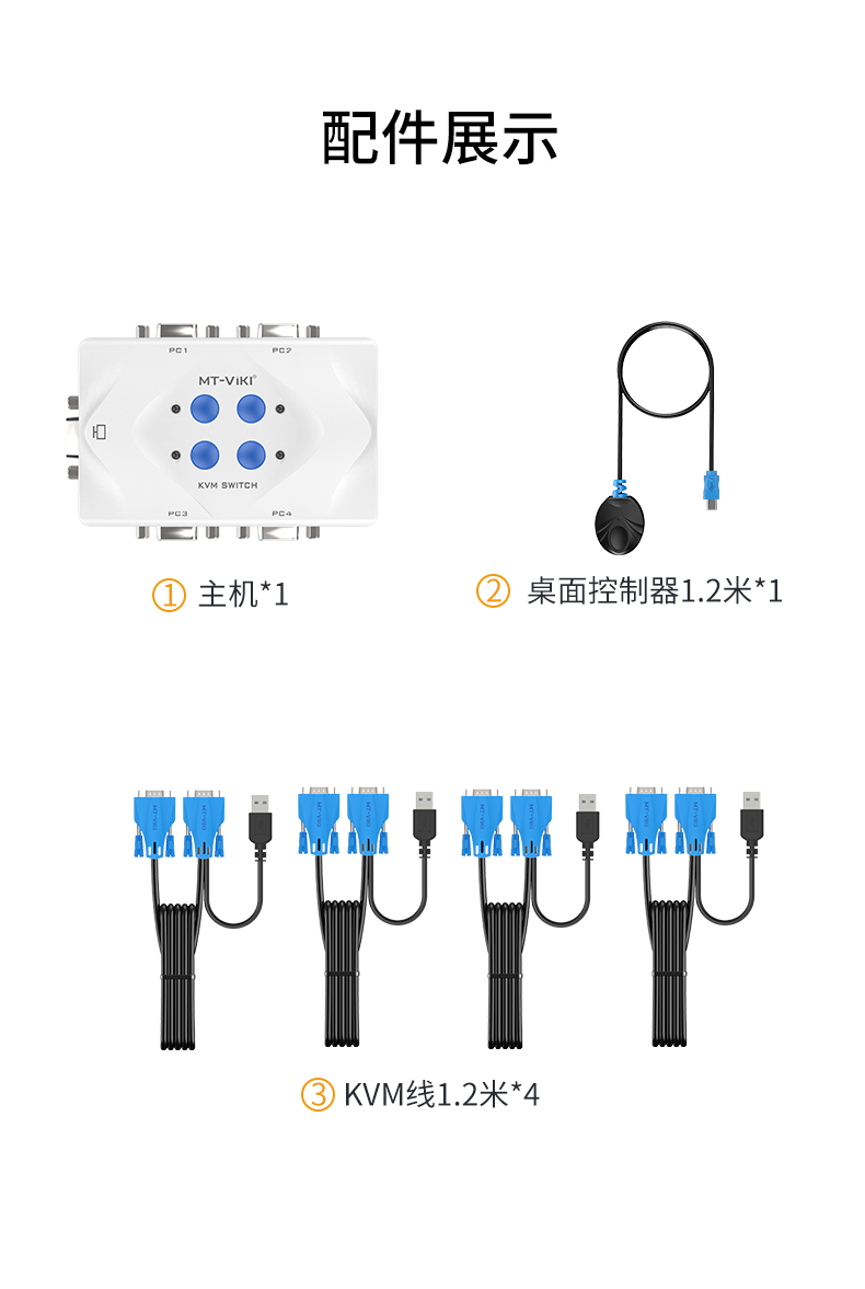 【401KL】迈拓维矩KVM切换器 VGA四进一出（自动）