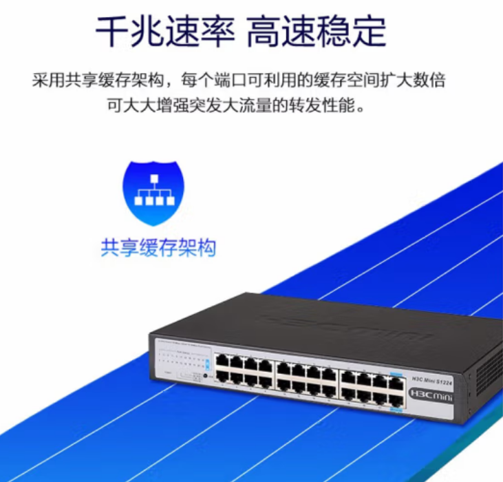 华三S1224-24口桌面千兆交换机