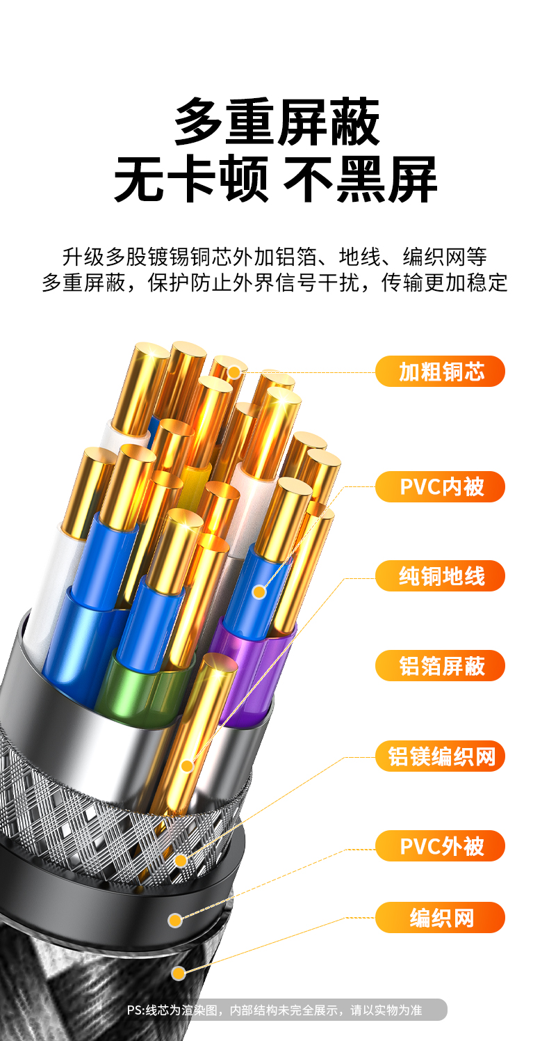 【Z183A】晶华HDMI转DP孔转接线 线长0.2米