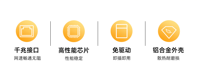 【U1346A】优越者USB网卡（千兆）WIN8/WIN10/WIN11免驱