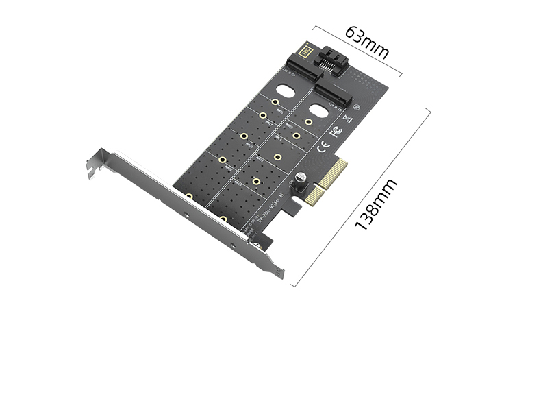【T1047A】优越者PCI-E转M.2+SATA转接卡（NVME）