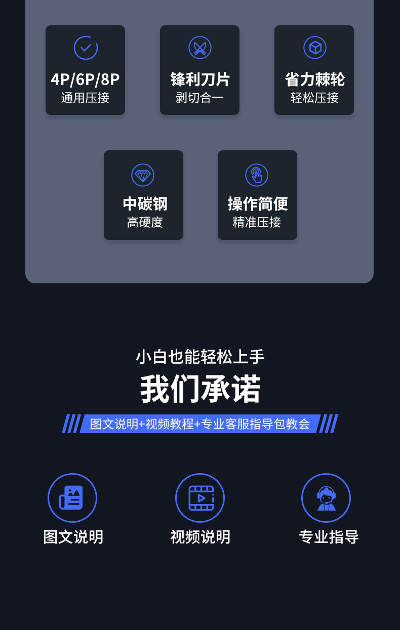 【OT34RB】优越者双用网钳（网线，电话线水晶头）
