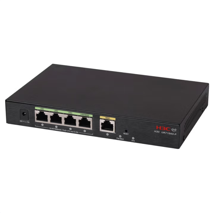 华三UR7104S-P-5口AC一体路由器