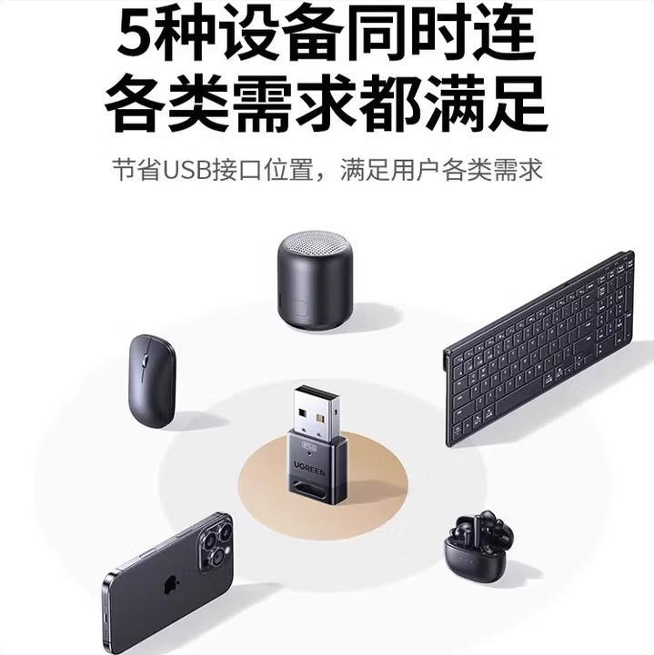 绿联75073-6.0蓝牙适配器（蓝牙6.0-方块款）