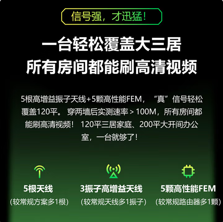 锐捷WiFi7无线网络路由RG-EW5100BE PRO 全千兆双频