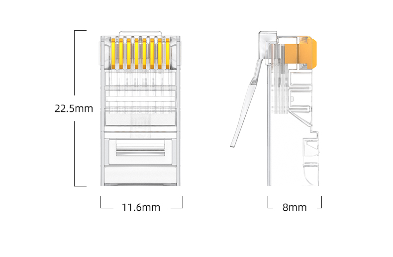 【六类】优越者网络水晶头OT19BTP