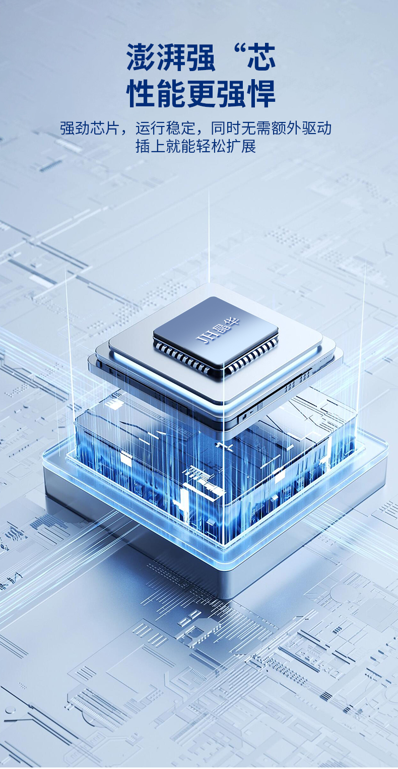 【N855】晶华TYPE-C扩展坞（千兆网卡+TYPE-C口+USB3.0+HDMI）