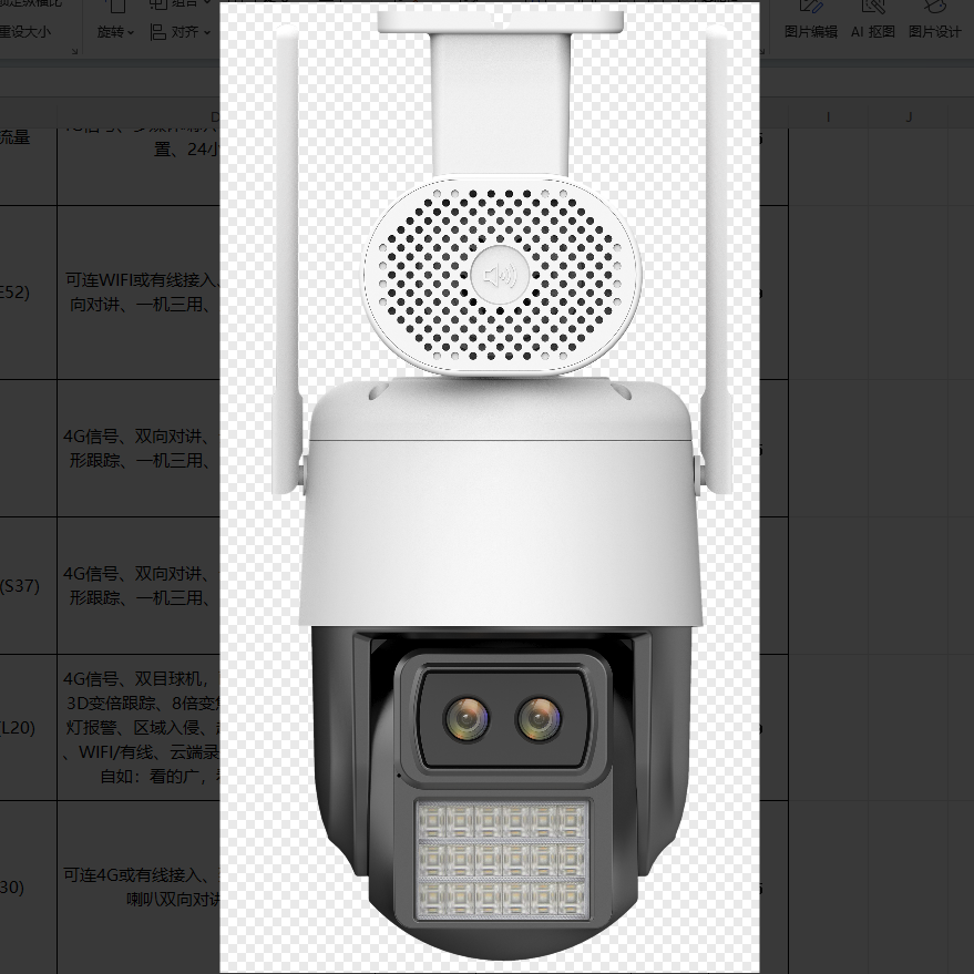 6寸4G--400W金属双目8倍变焦球机