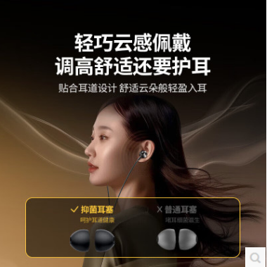 绿联35754--入耳式有线耳机 黑色