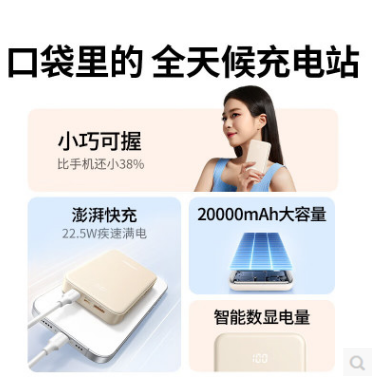 绿联35337A--【3C认证可上飞机】充电宝20000毫安22.5W快充