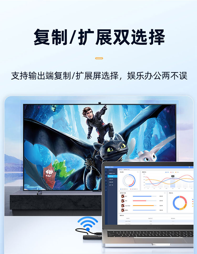 【V1708A】优越者HDMI无线传输器无线投屏器（50米）点对点传输