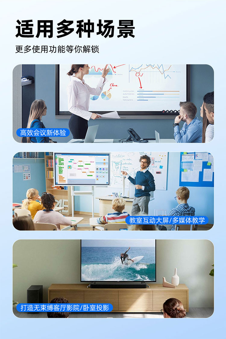 【V1708A】优越者HDMI无线传输器无线投屏器（50米）点对点传输