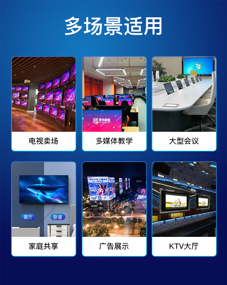 【V136A】优越者HDMI分配器分屏器一进10出(10个屏幕同时显示相同画面）