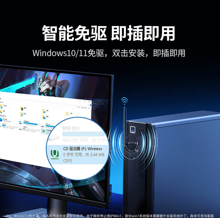 绿联35265-AX900 WIFI6 无线网卡