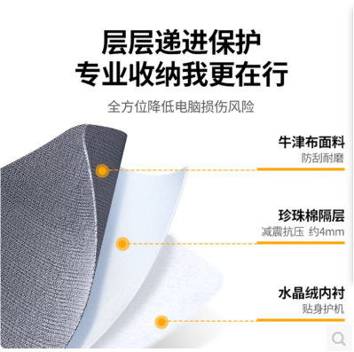 绿联45611-180°开合款笔记本手提包15-16寸