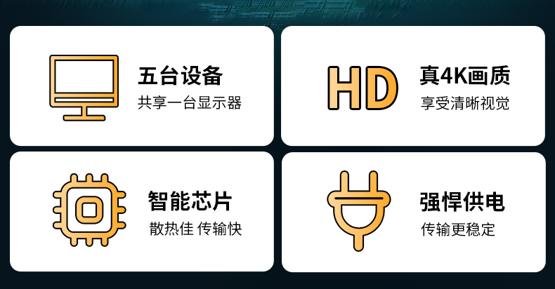 Q509【五进一出】晶华HDMI切换器切屏器