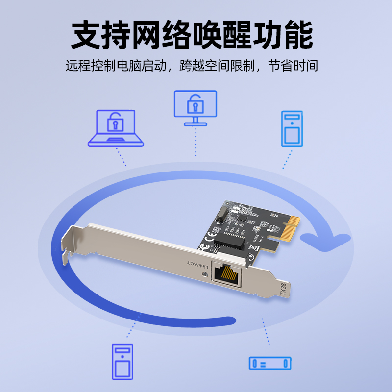 T1041A优越者PCI-E网卡（千兆）免驱